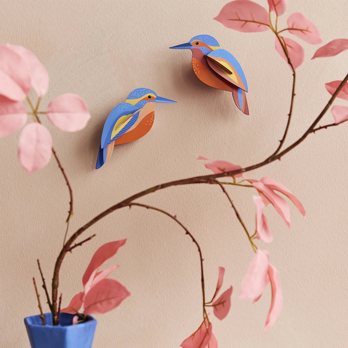 Studio Roof: Wall Art Garden Birds (B6) - Kingfishers