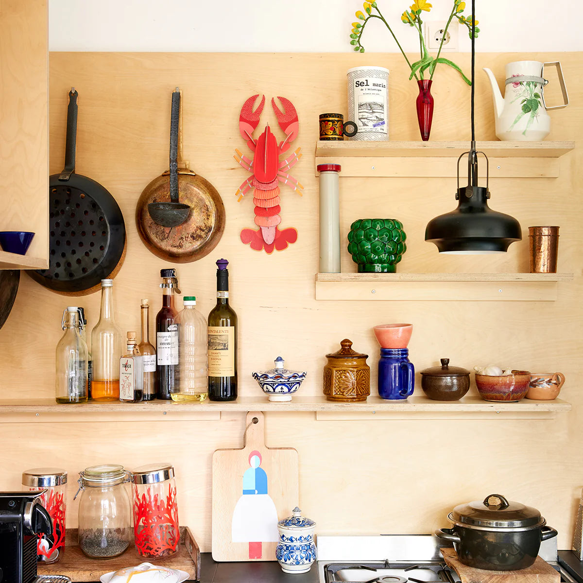 Studio Roof: Wall Art Sea Creatures (A4) - Lobster