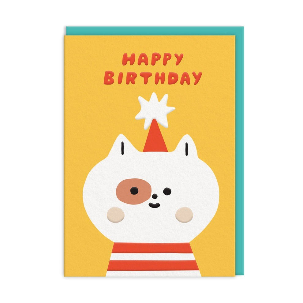 Ohh Deer Greeting Card Happy Birthday Cat