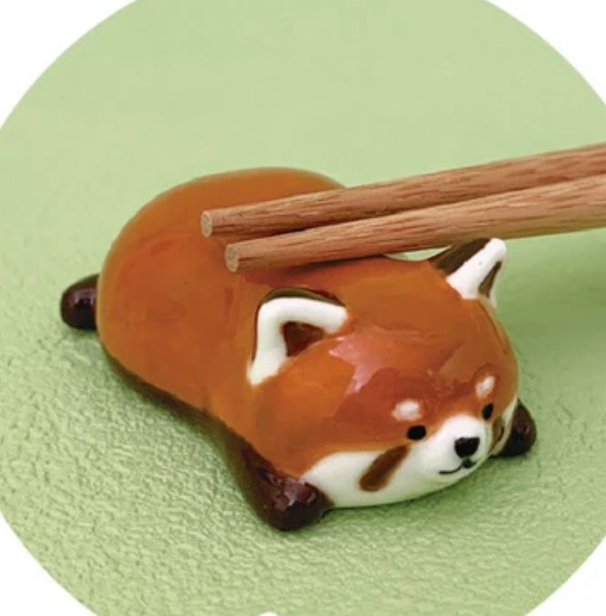 Decole Red Panda Chopstick Rest - Lying