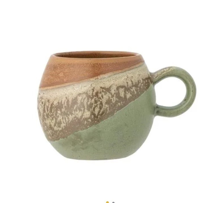 Bloomingville: Paula Cup Green/Orange Stoneware