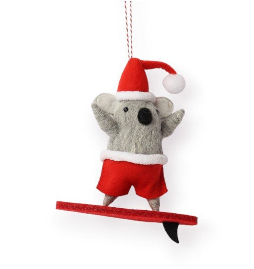 La La Land: 3D Bauble Felt Surfer Koala