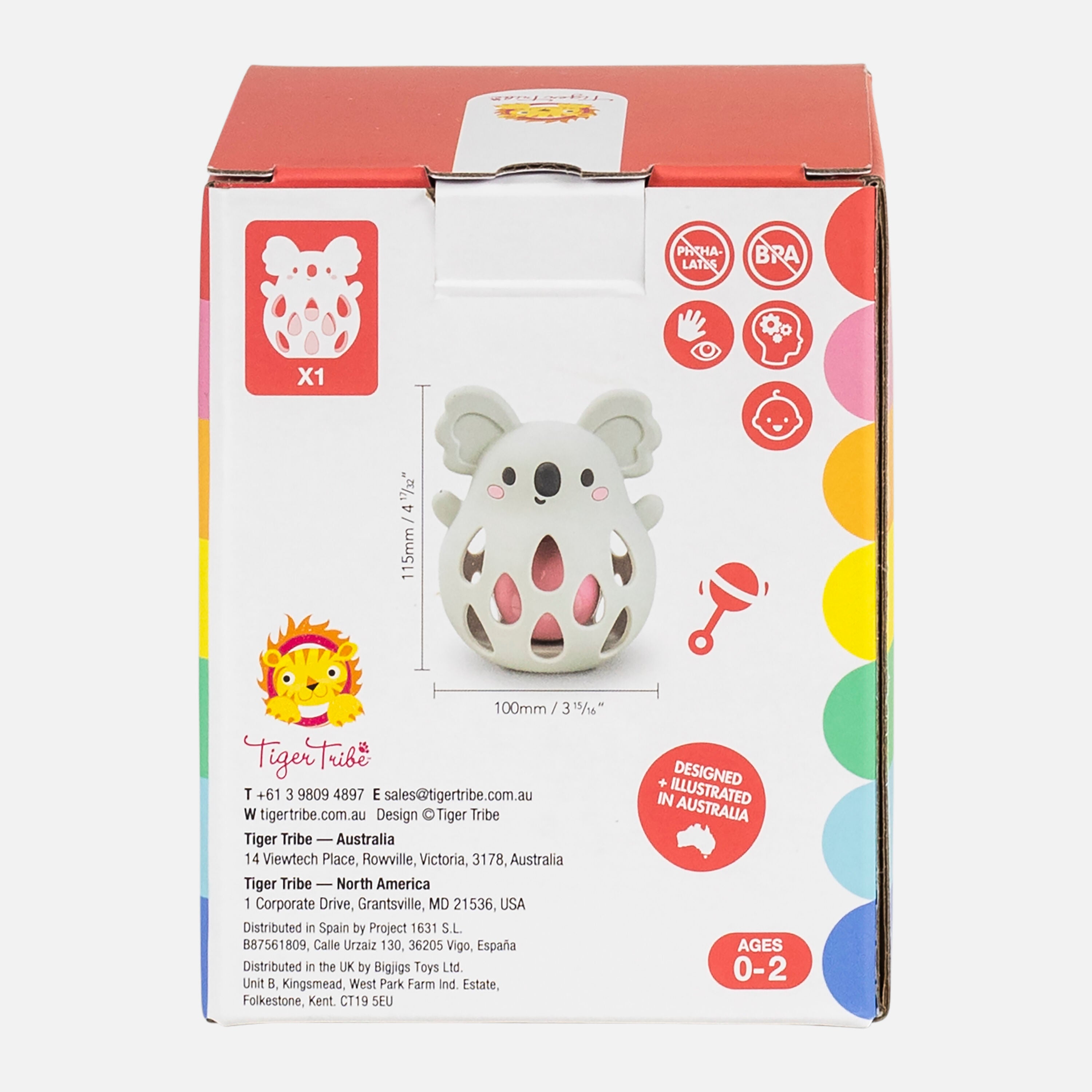 Tiger Tribe: Silicone Rattle - Koala