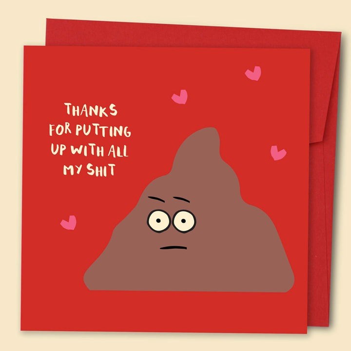 Thanks For Putting Up With My Shit. I Put up with Card with Plantable Seed