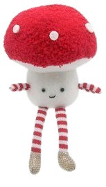 Fluffy Toadstool Hanging Decoration Red
