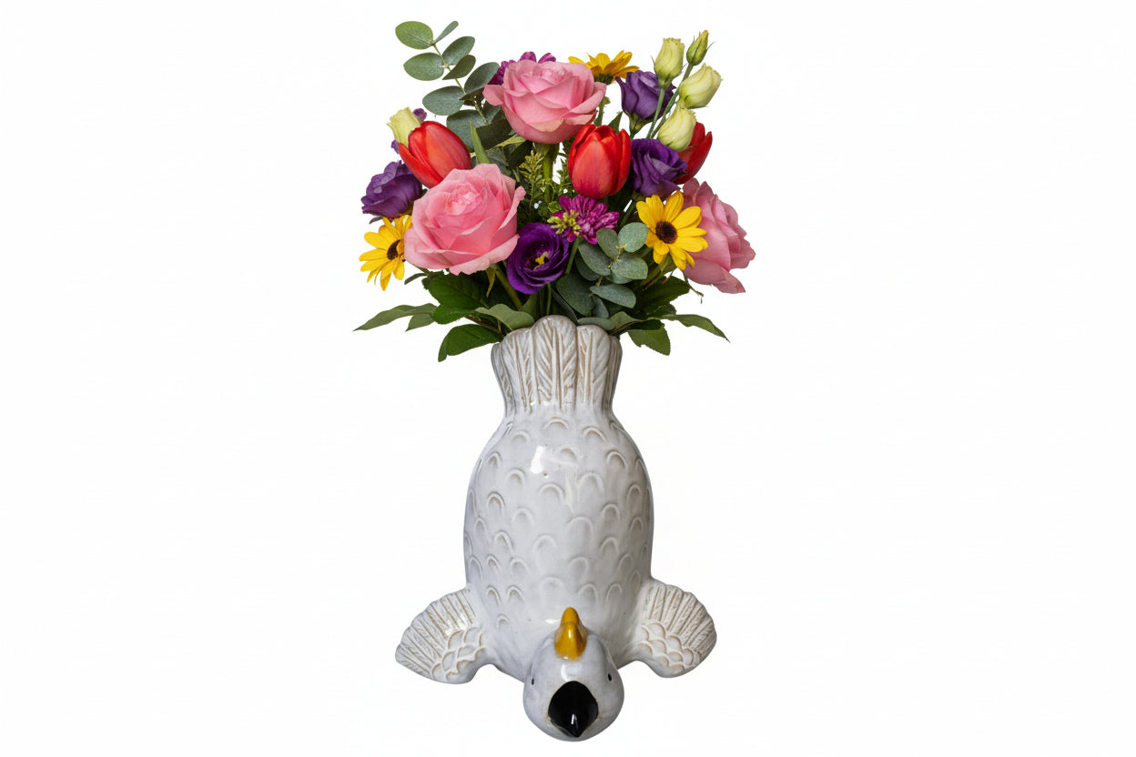 Cockatoo Handstand Vase