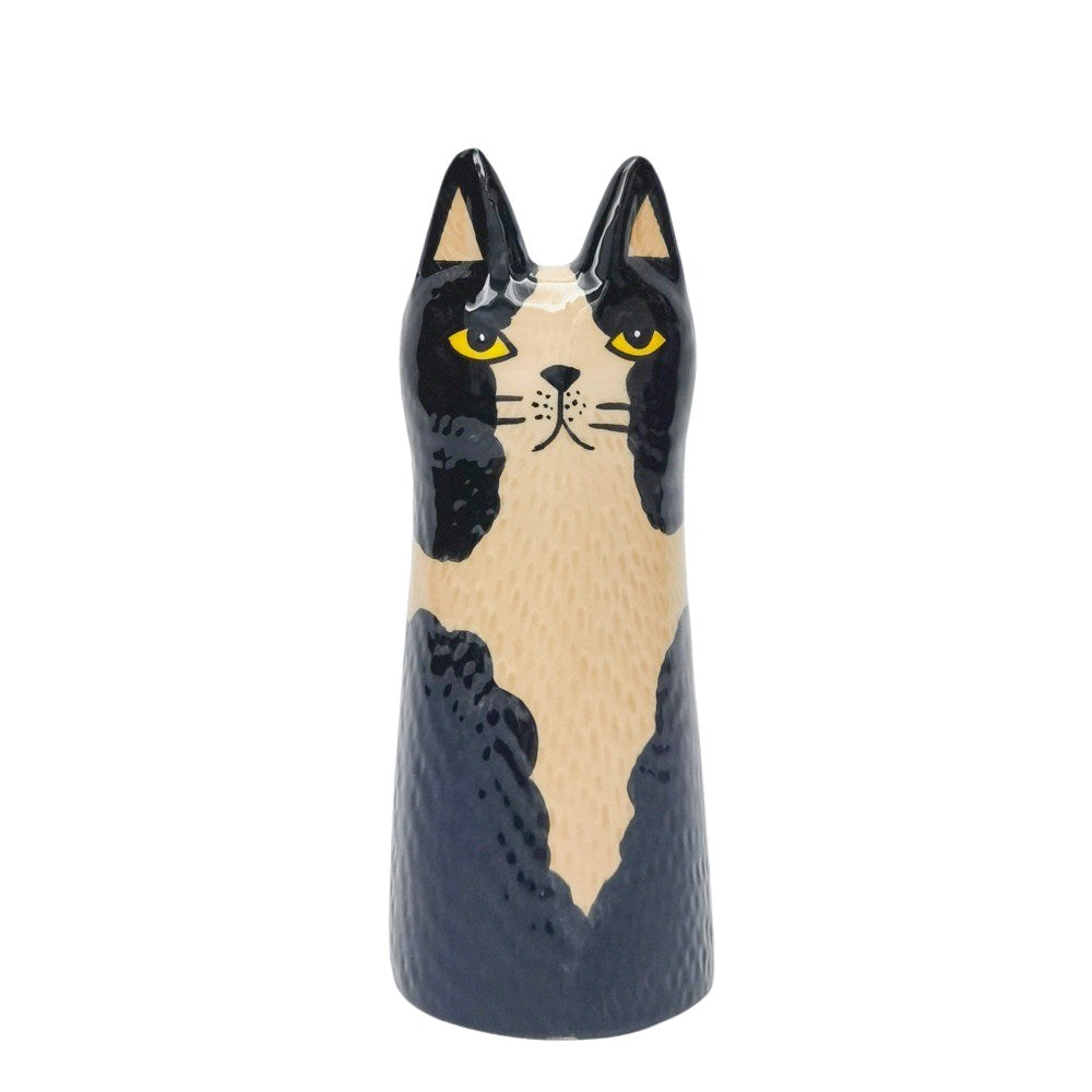 Bailey Cat Vase Black & White