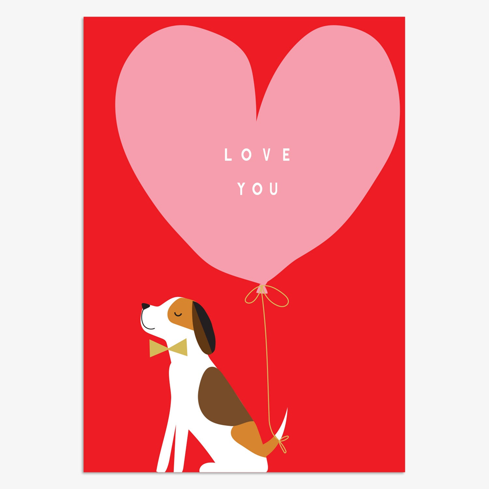 Think of Me: Love You Puppy Card