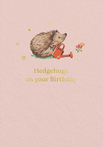 Cath Kidston Foil Greeting Card - Hedgehugs Birthday