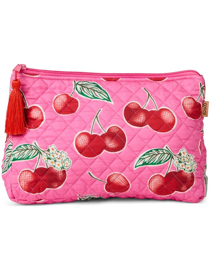 Kip & Co: Cherry Blossom Quilted Cotton Toiletry Purse