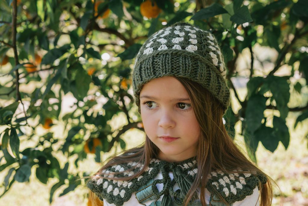 Acorn kids: Boho Beanie Khaki & Cream