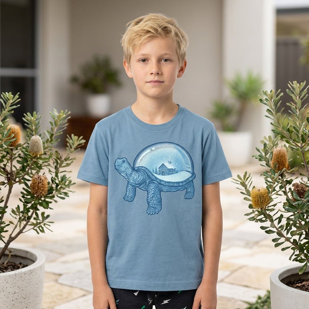 AI creative — Turtle Home Steel Blue Kids Tee