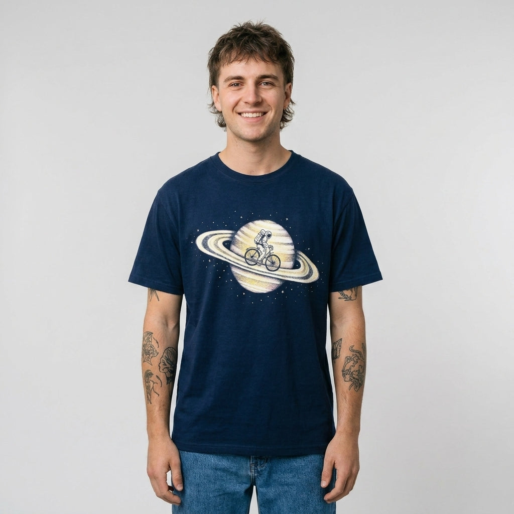 AI creative — Space Ride Navy Mens Tee