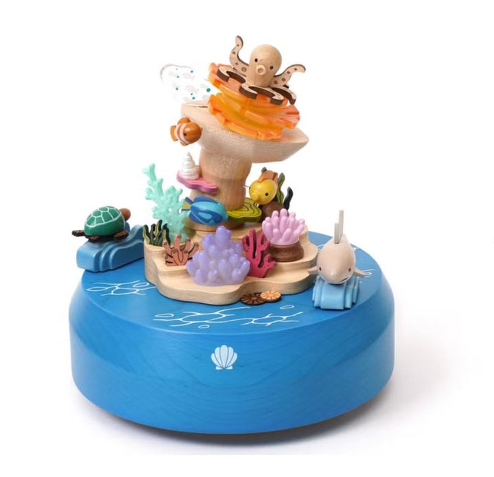 Wooden Animated Light with Music Coral Reef