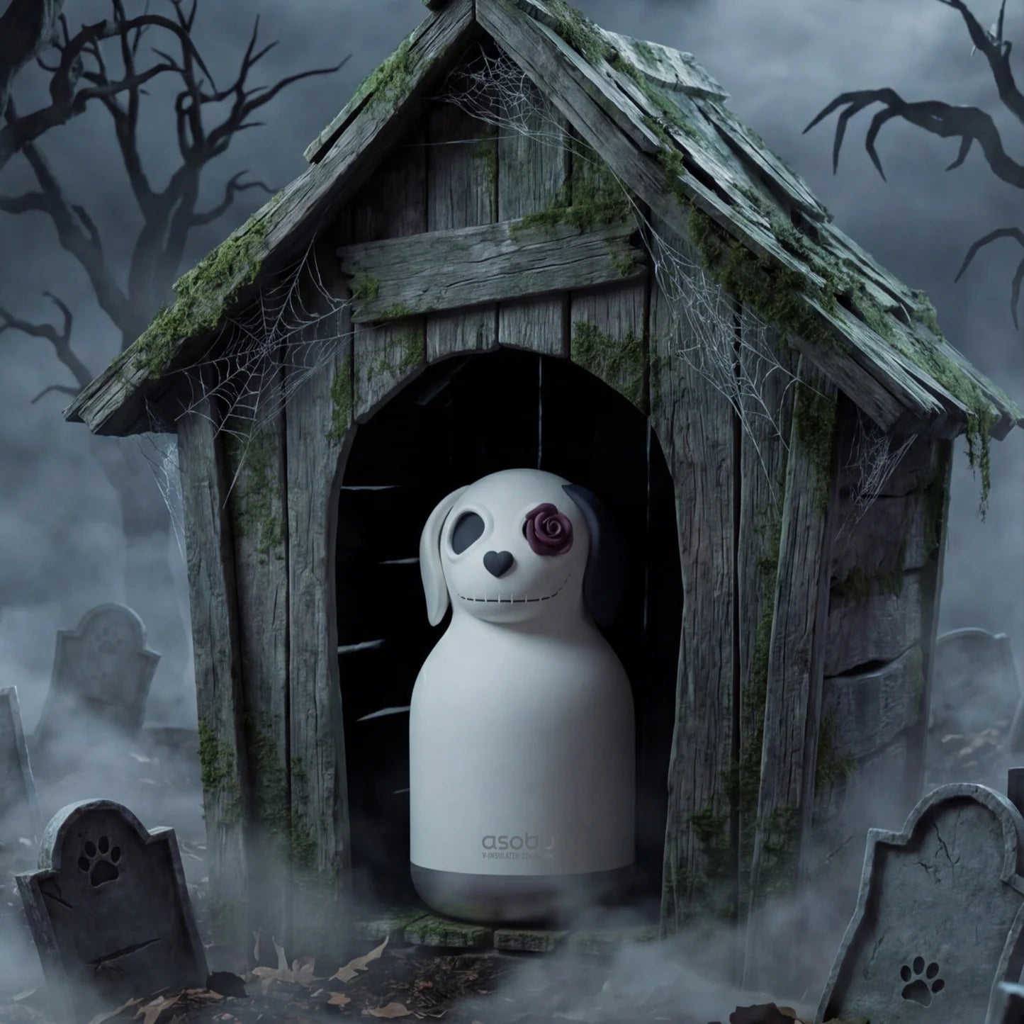 Asobu Spookie Water Bottle 660ml - Undead Dog