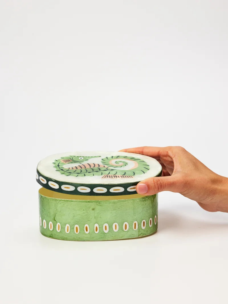 Jones & Co Mariner Keepsake Box - Seahorse