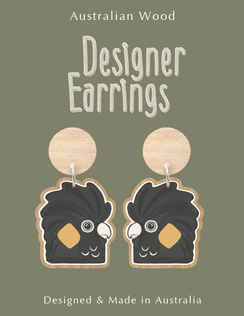 Black Cockatoo Earrings