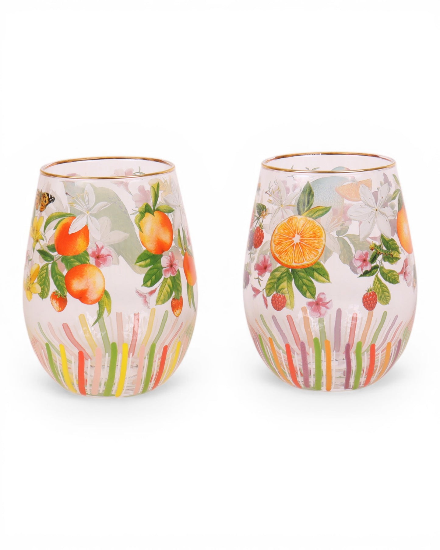 La La Land Bountiful Harvest Large Glass Tumbler Set