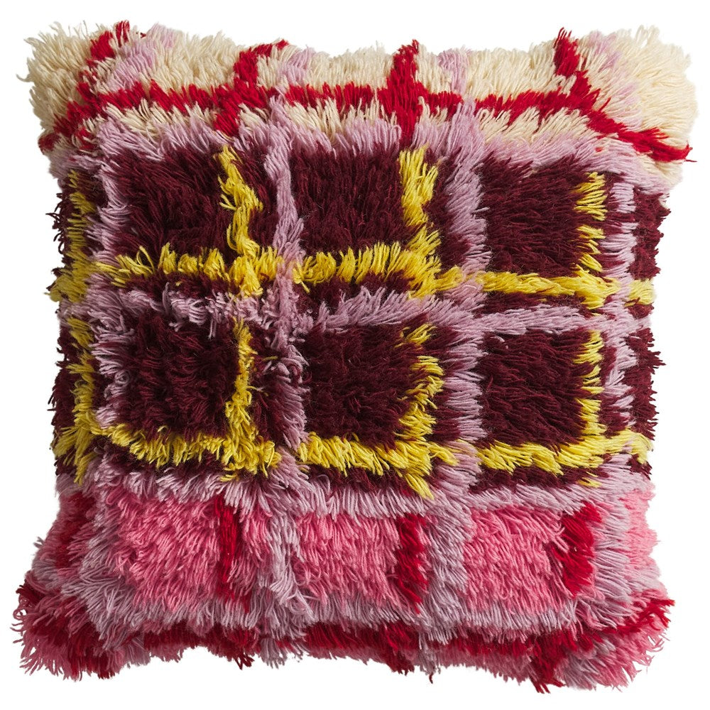 Sage x Clare: Karina Shag Cushion - Rosewood