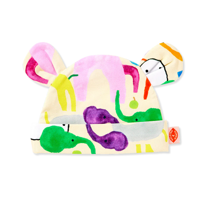 Halcyon Nights: Baby Hat Happy Herd (organic cotton)