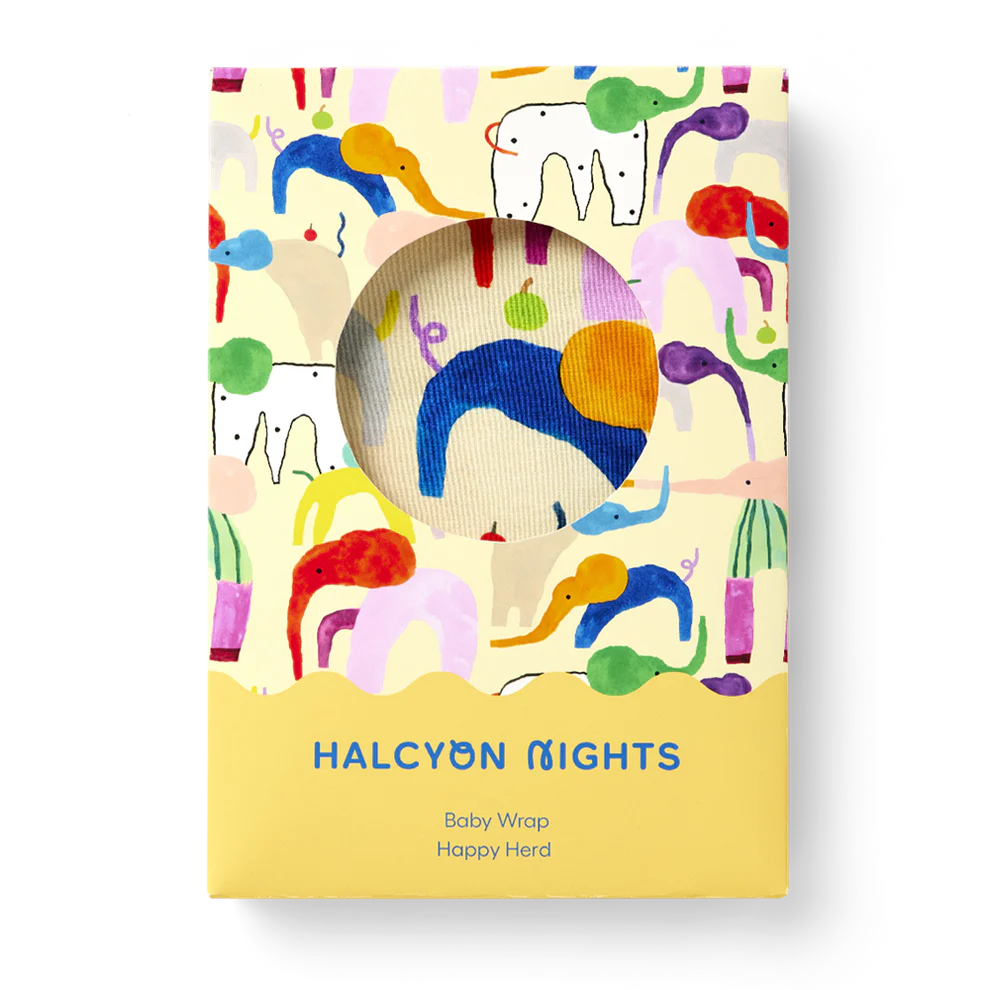 Halcyon Nights: Baby Wrap Happy Herd (Organic Cotton)