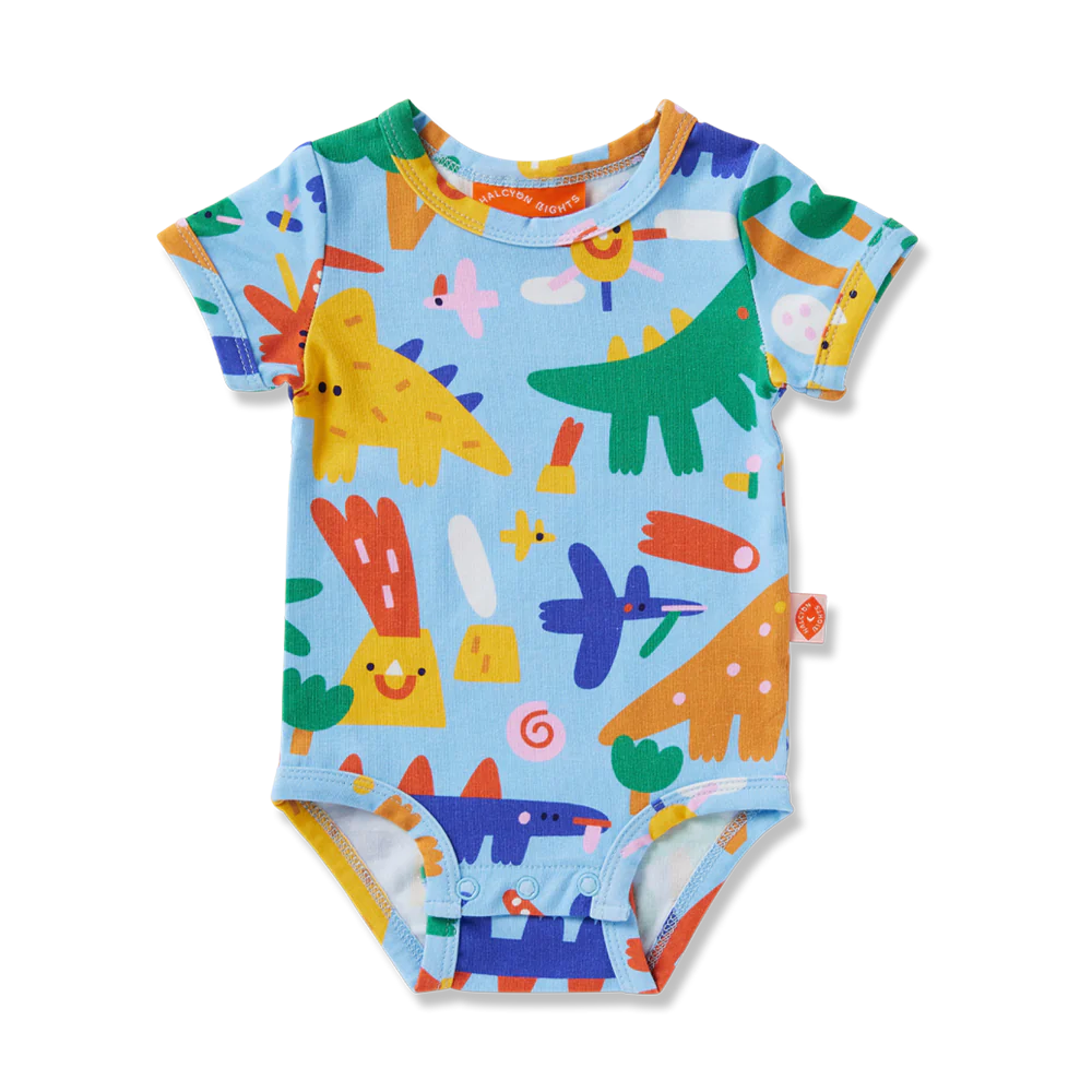 Halcyon Nights: Short Sleeve Bodysuit Dino Days