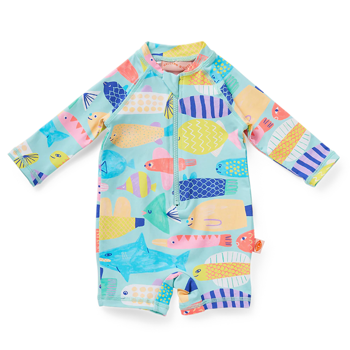 Halcyon Nights: Baby Long Sleeve Swim Rainbow Reef