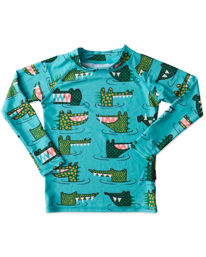 Kip & Co: Crocodile Rock Green Rash Vest