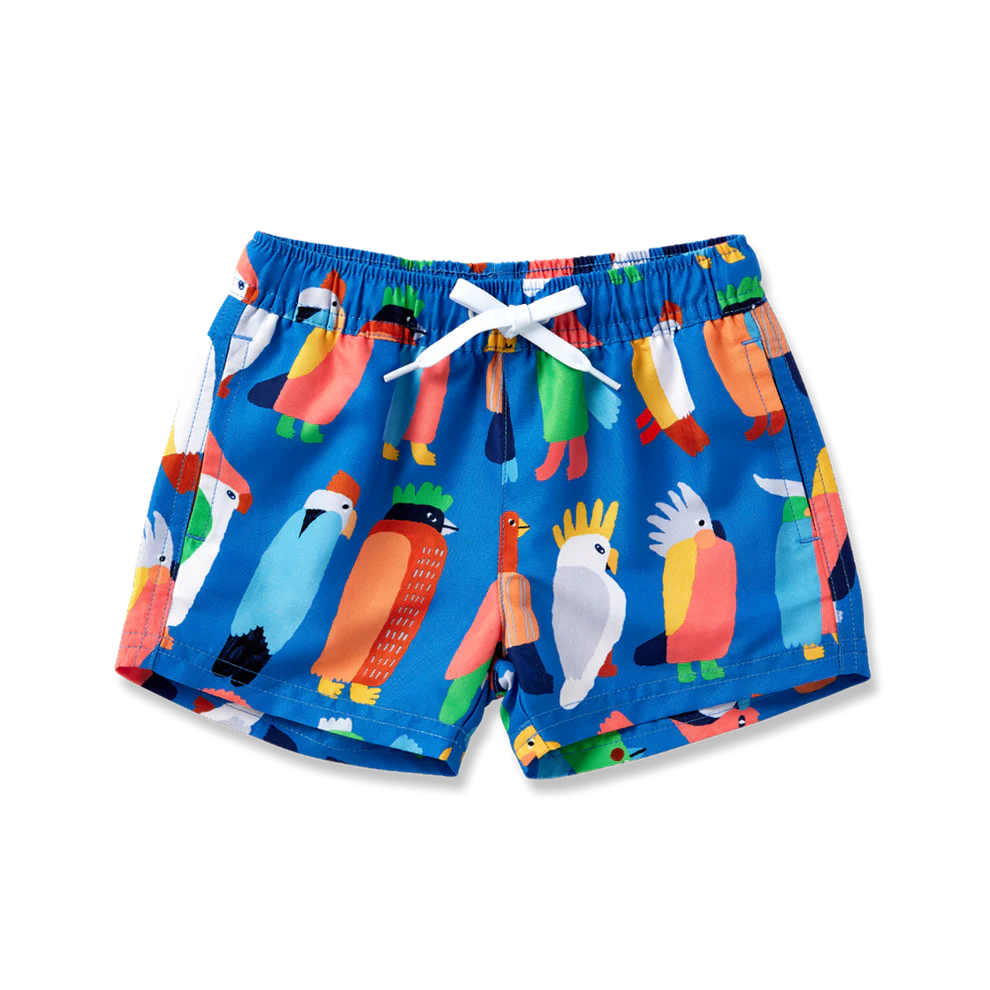 Halcyon Nights: Kids Boardshorts Flamin' Galahs