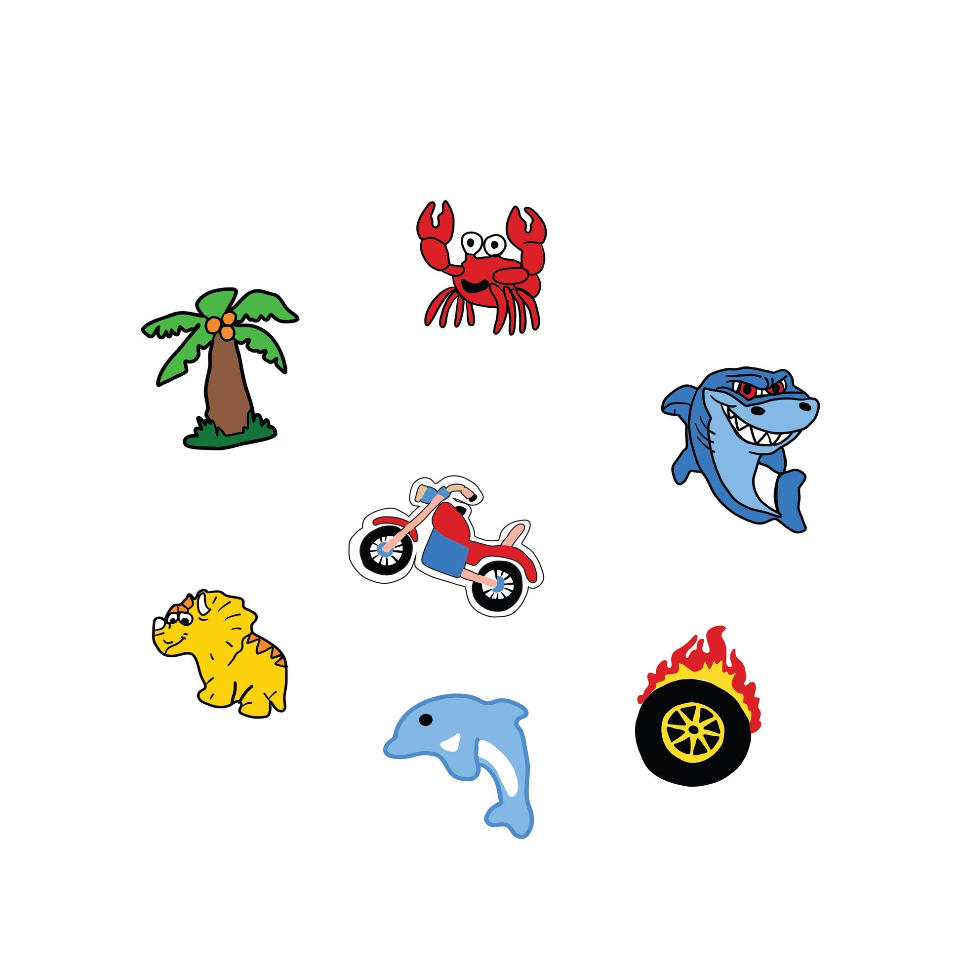 Chino Club Boys Silicone Charms - Pack of 7