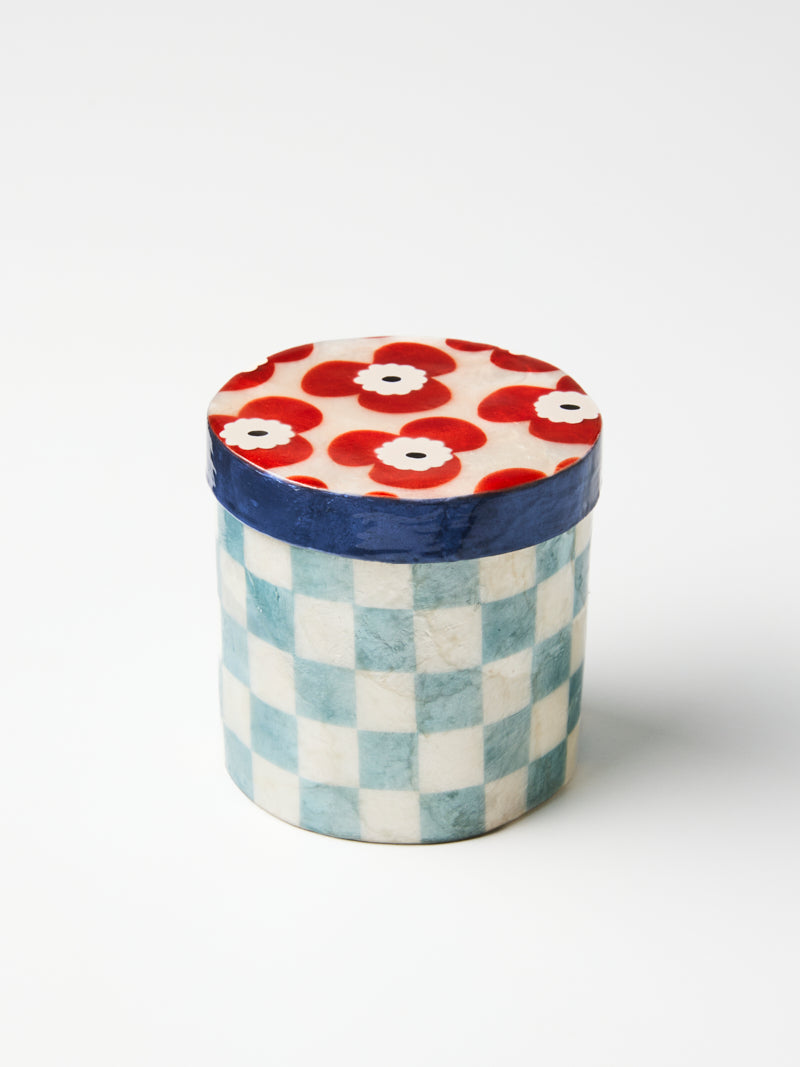 Jones & Co Paradis Blue Capiz Medium Box