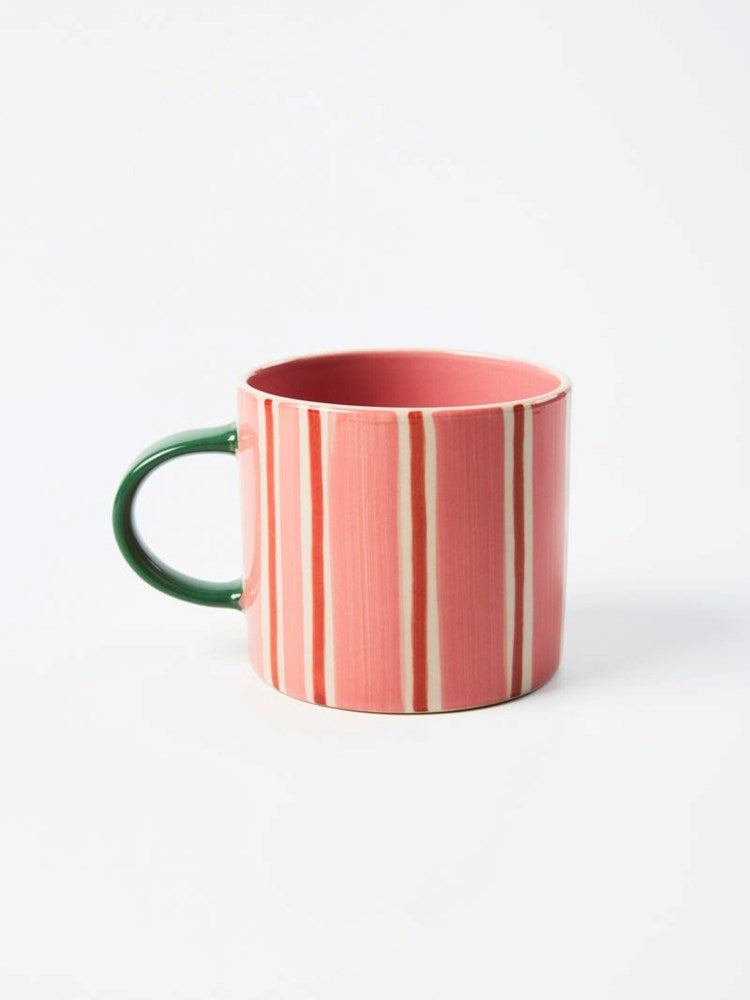 Jones & Co: Bloomie Pink Stripe Mug