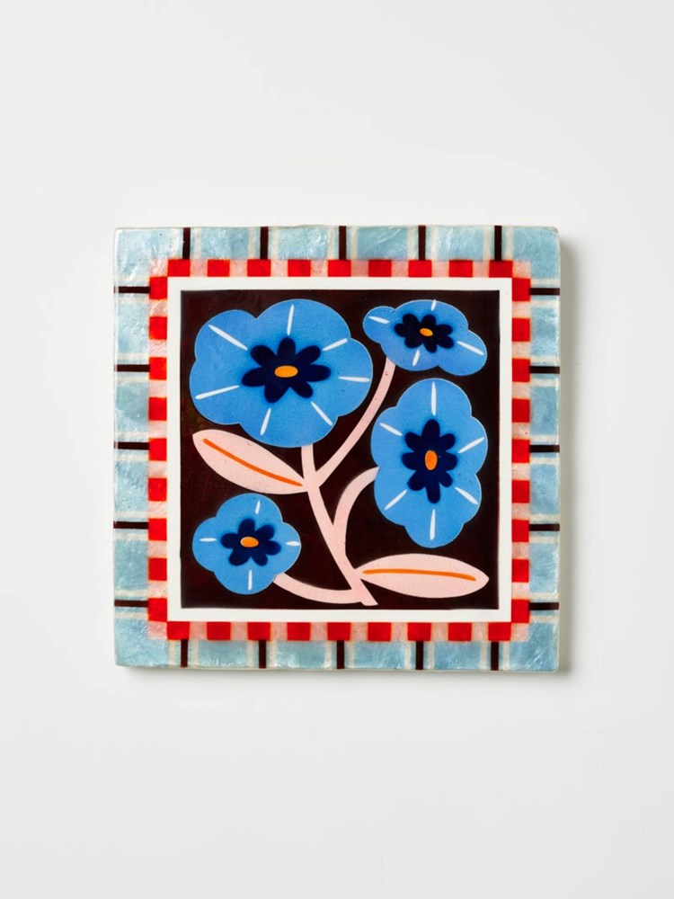 Jones & Co: Bloom Nouveau Blue Square