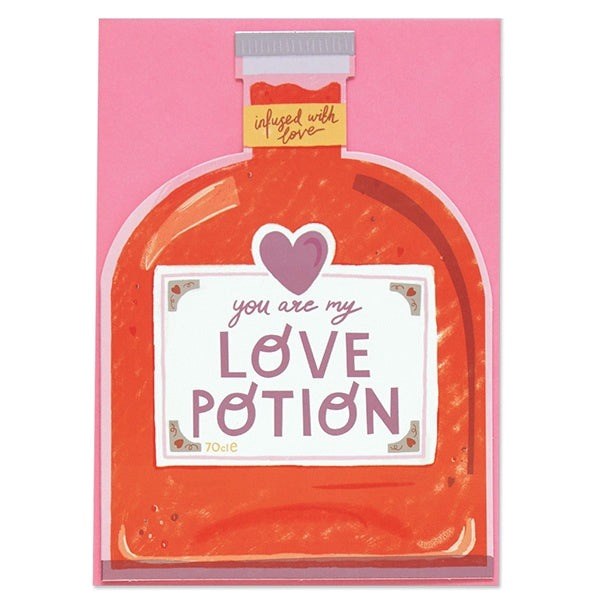 Raspberry Blossom: You Are My Love Potion Card