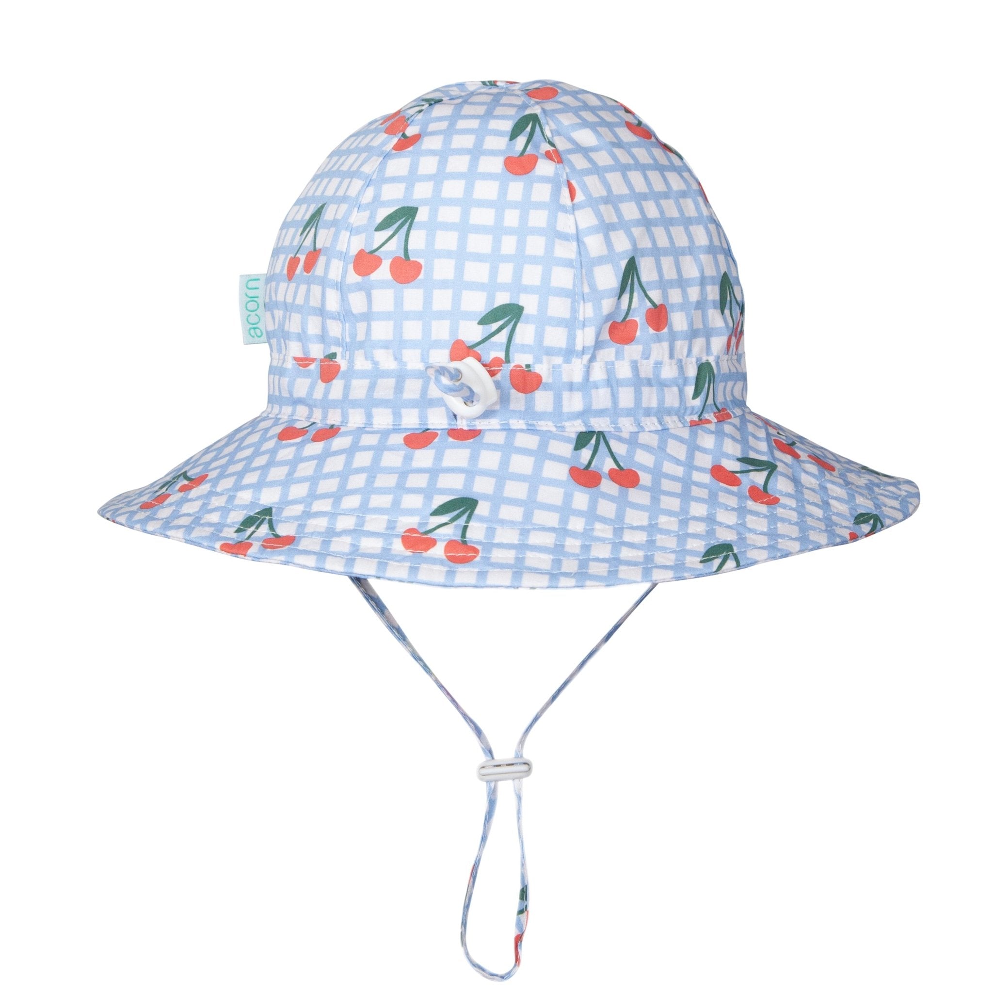 Acorn Kids Cherry Checks Wide Brim Sunhat