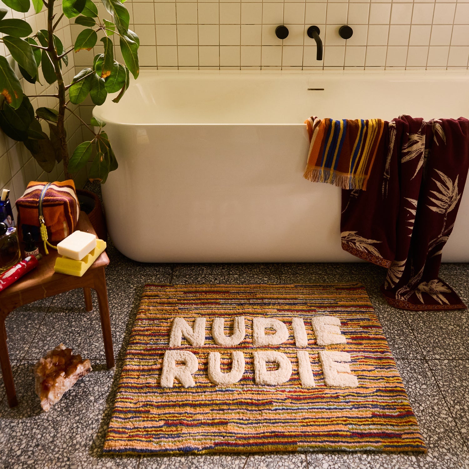 Sage x Clare Tula Nudie Bath Mat - Burnt Sienna