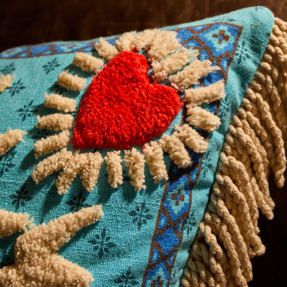 Sage and Clare: Yadira Reversible Tufted Cushion - Feather Insert