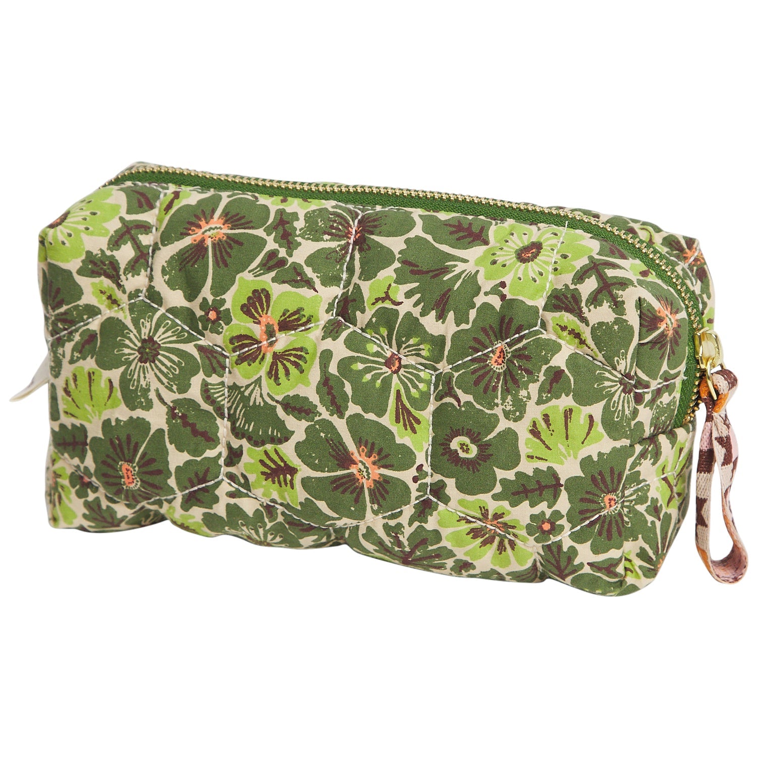 Sage x Clare Magnolia Travel Pouch - Cactus Green