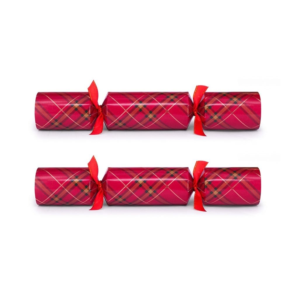 Celebration Crackers Red Plaid Deluxe Crackers - 12 Pack