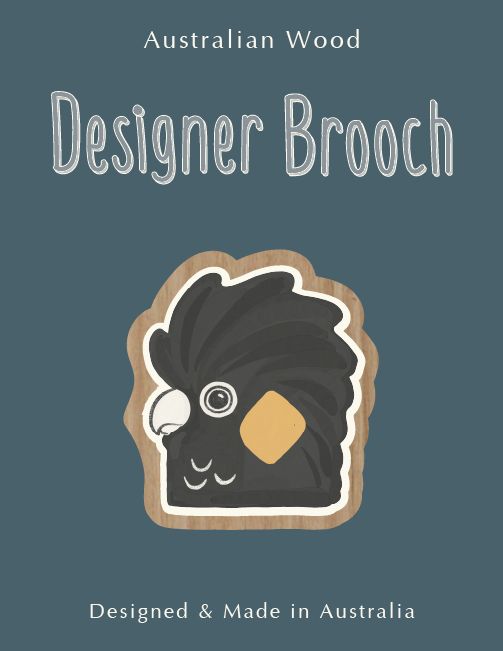 Black Cockatoo Brooch