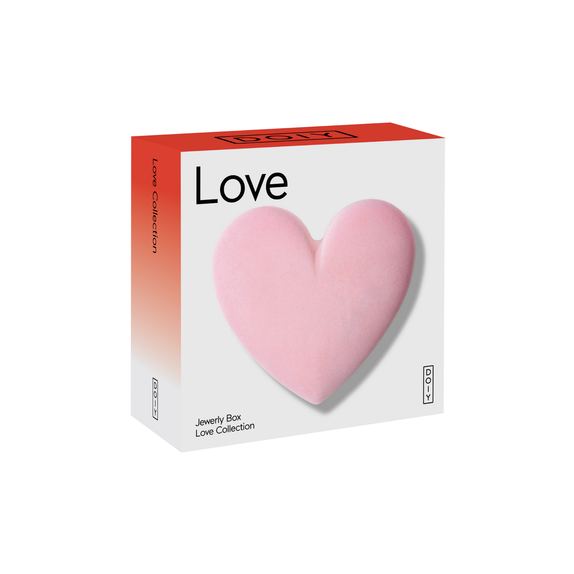 Doiy Love Velvet Storage Box - Pink Heart