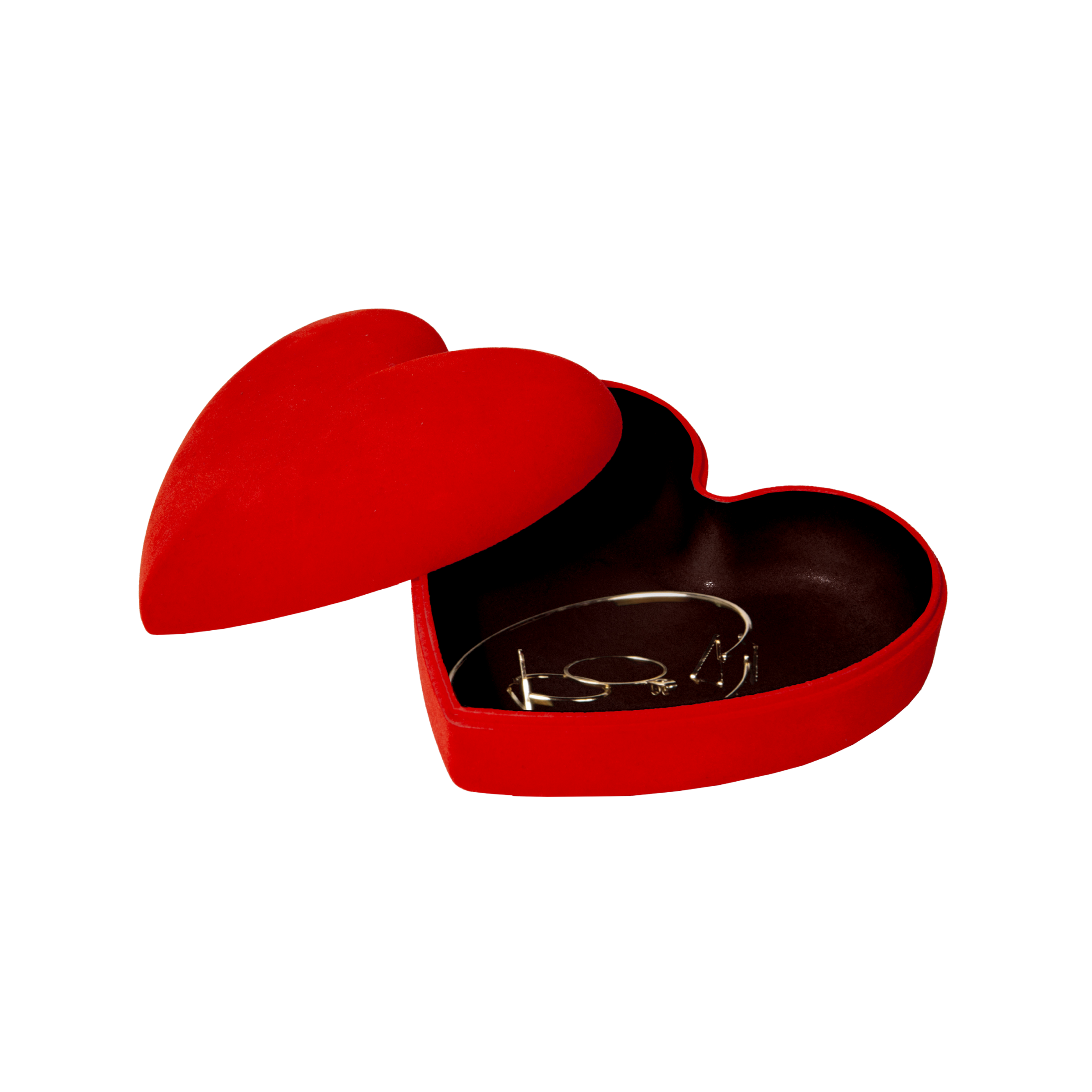 Doiy Love Velvet Storage Box - Red Heart