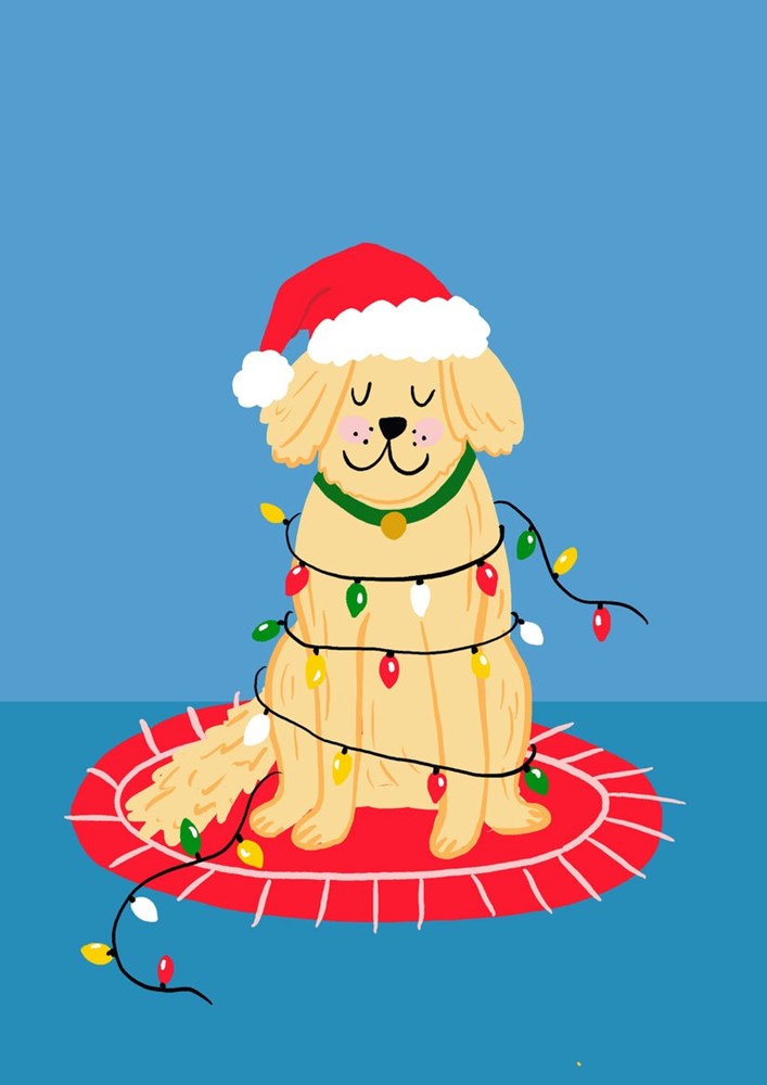 Greeting Card Dog Christmas