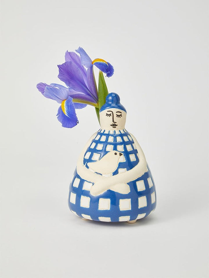 Jones & Co: Nonna Blue Check Vase