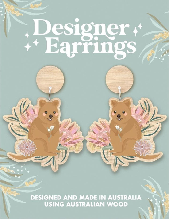 Christie Williams: Quokka Wooden Earrings