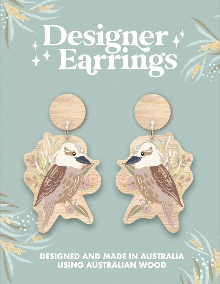 Christie Williams: Kookaburra Wooden Earrings