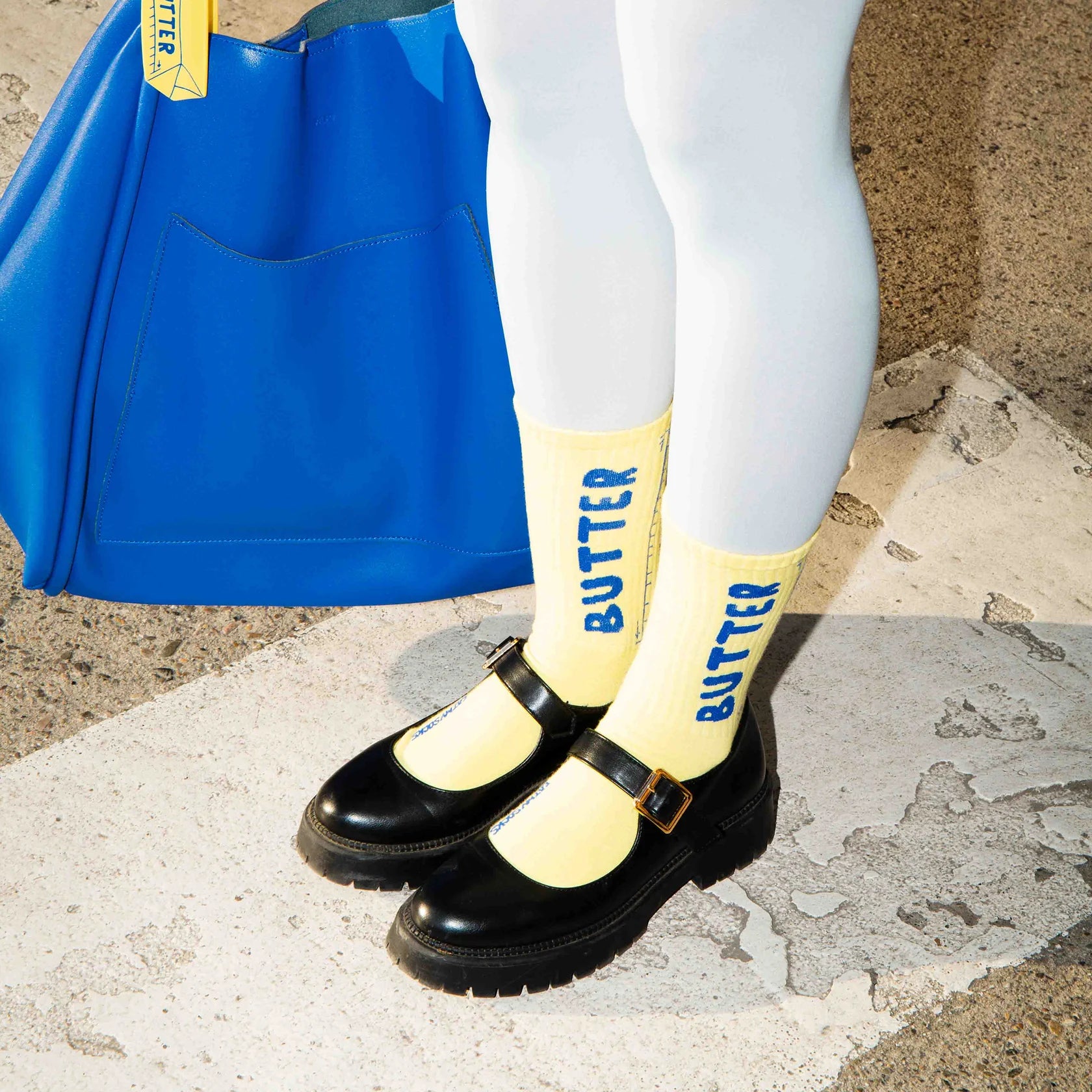 Eat My Socks: Crew Socks - Butter