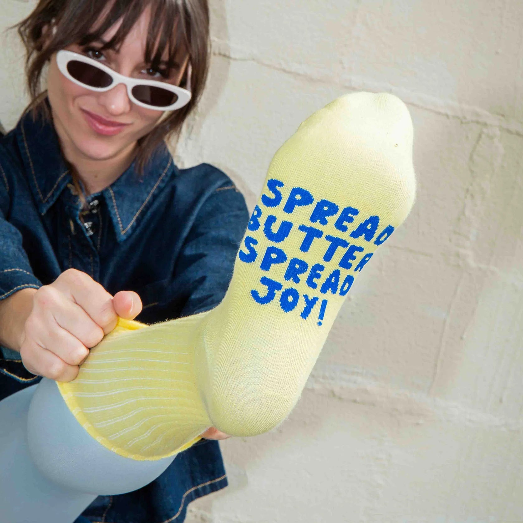 Eat My Socks: Crew Socks - Butter