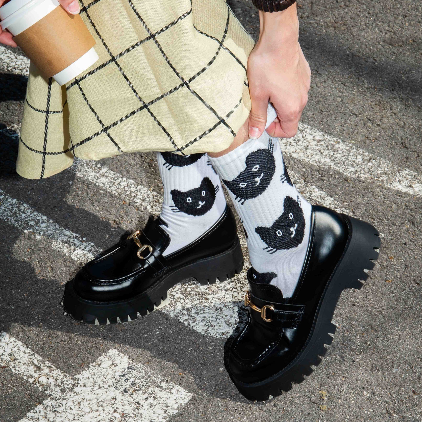 Eat My Socks: Crew Socks - Cat