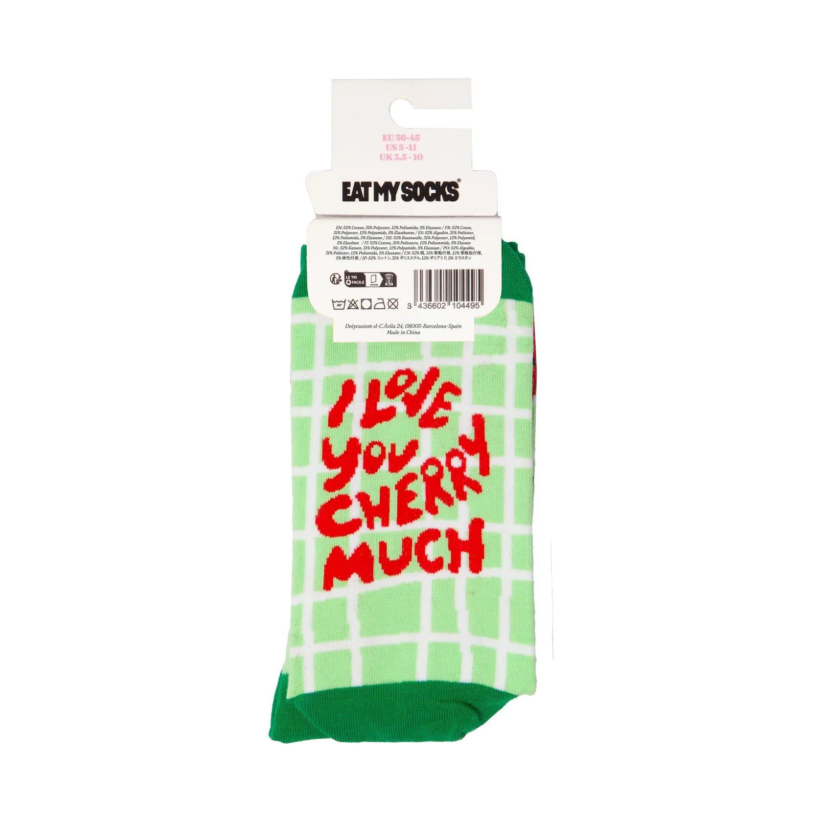 Eat My Socks: Crew Socks - Cherry